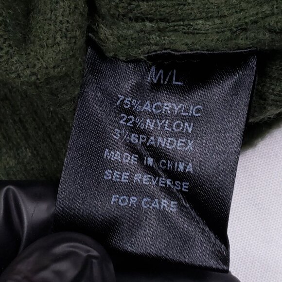 Wishlist Cropped Sweater Womens M/L Green V-Neck‎ Long Sleeve - Picture 4 of 8